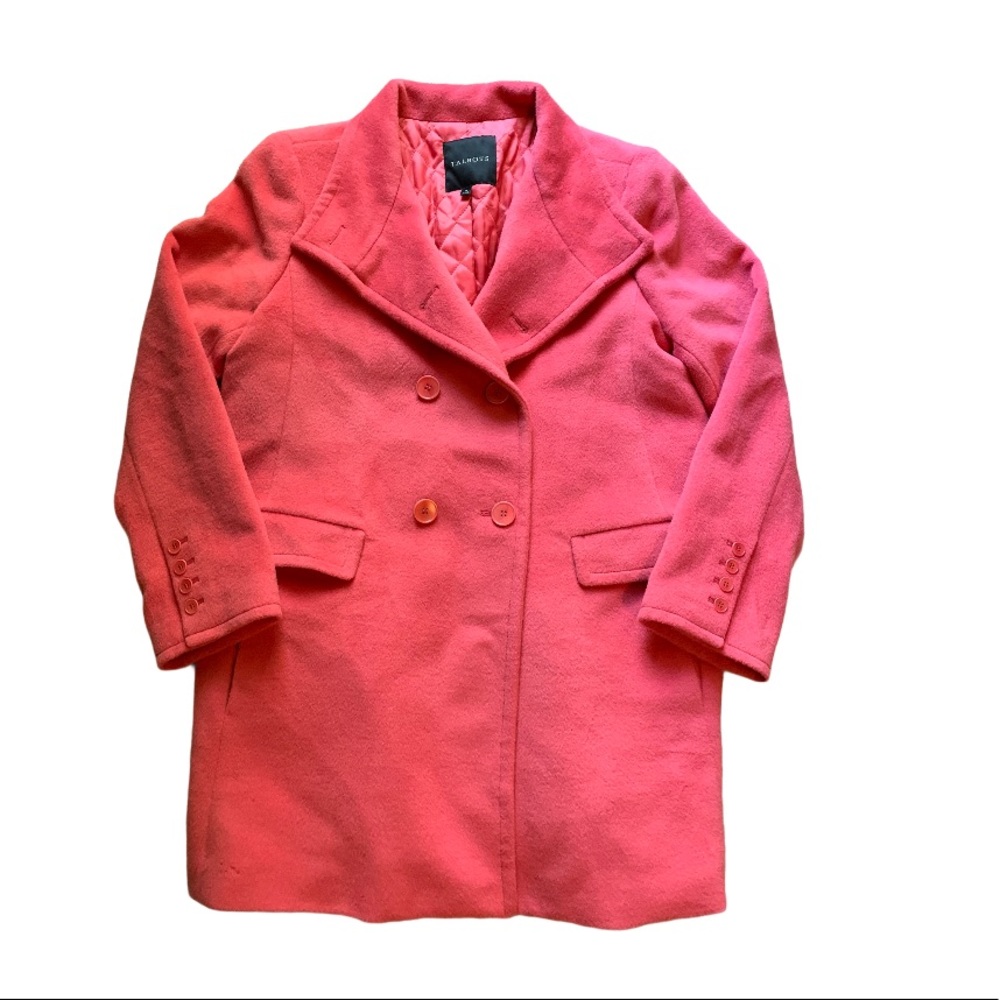 TALBOT’S NWOT Bright Pink Wool Pea Coat!
